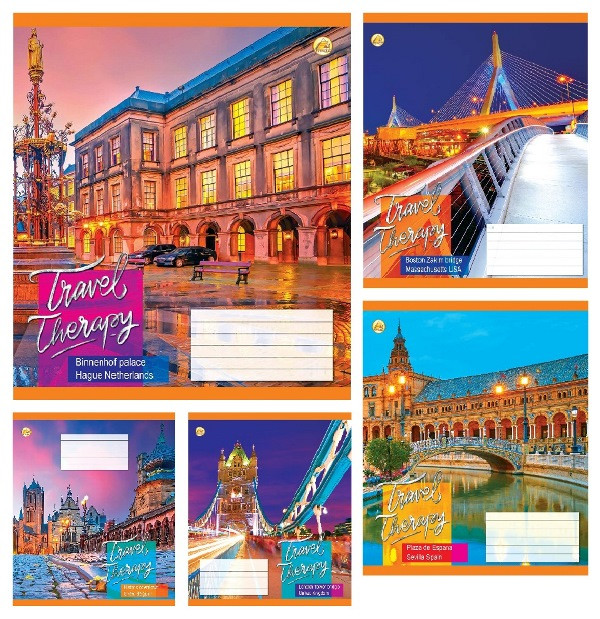 Зошит 18 аркушів  клітинка ТВ "Travel" ТА51205