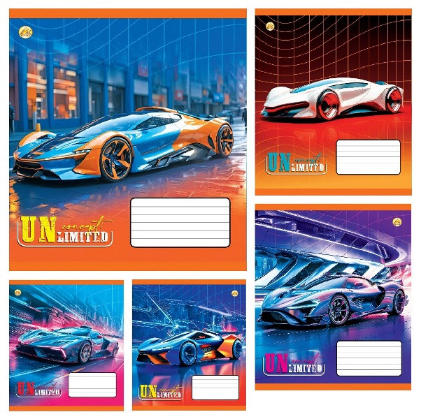 Зошит 18 аркушів клітинка ТВ "Сучасні авто" ТА51203