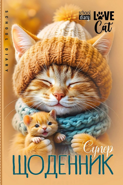 Щоденник шкільний В5 25099 40 аркушів CMYK,ВД-лак. скоба м'яка обкладинка Мандарин