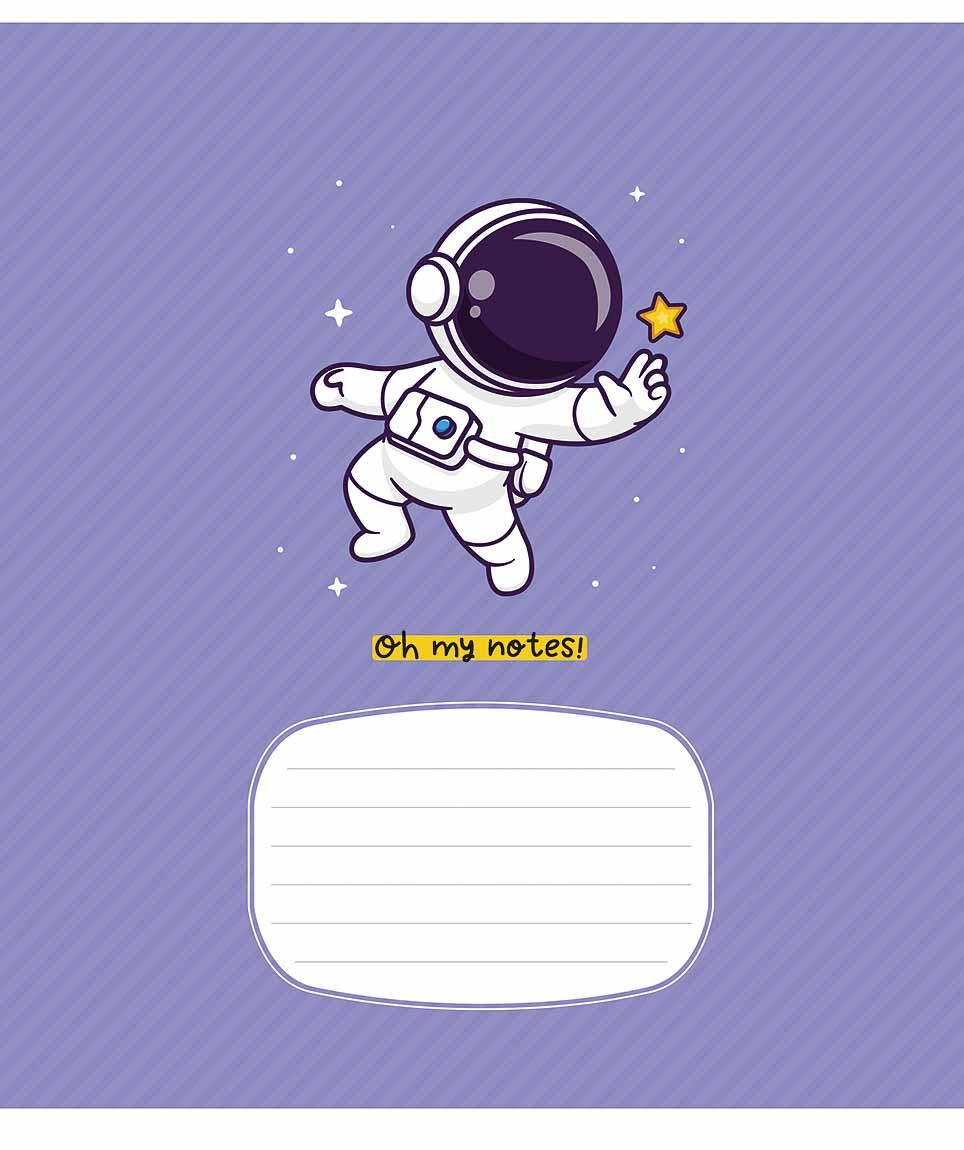 Зошит 12 аркушів  клітинка  Школярик "Oh My Notes" виб.УФ-лак 012-3425K