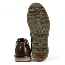 Туфлі чоловічі Bumer (Україна) шкіряні коричневі весняні демі сезон із шнурівкою 161кор, фото 3