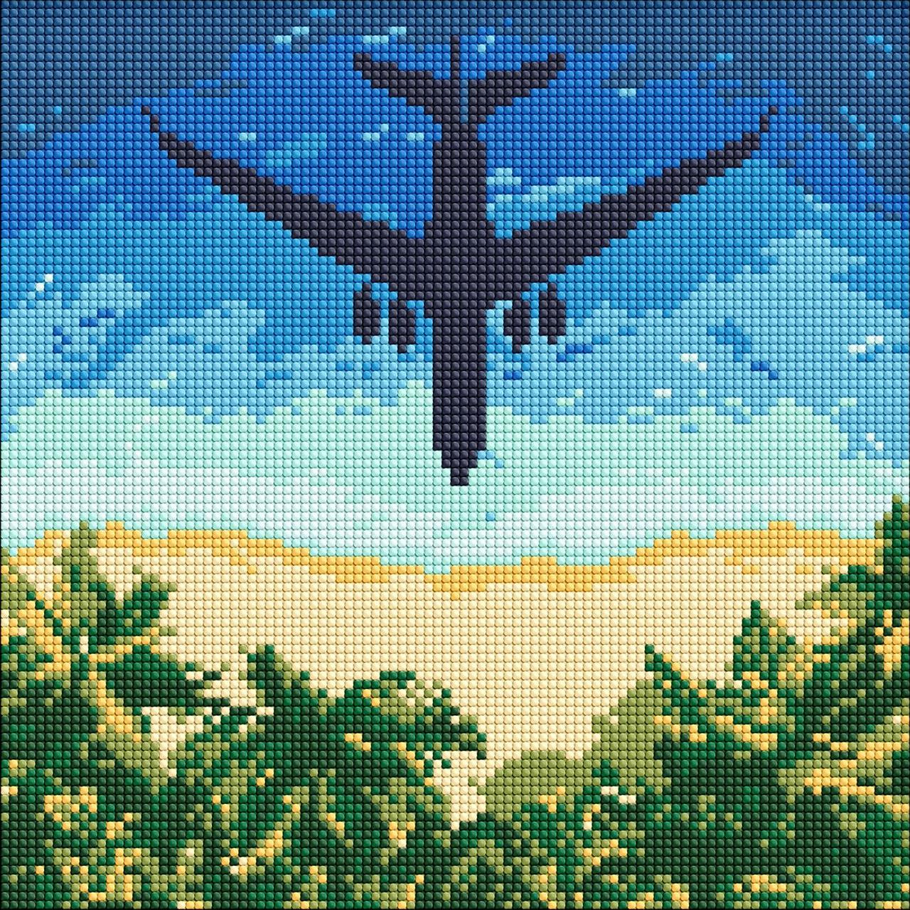 Набір з алмазною мозаїкою "Літак до мрії" 30х30см AMO8265 Ідейка