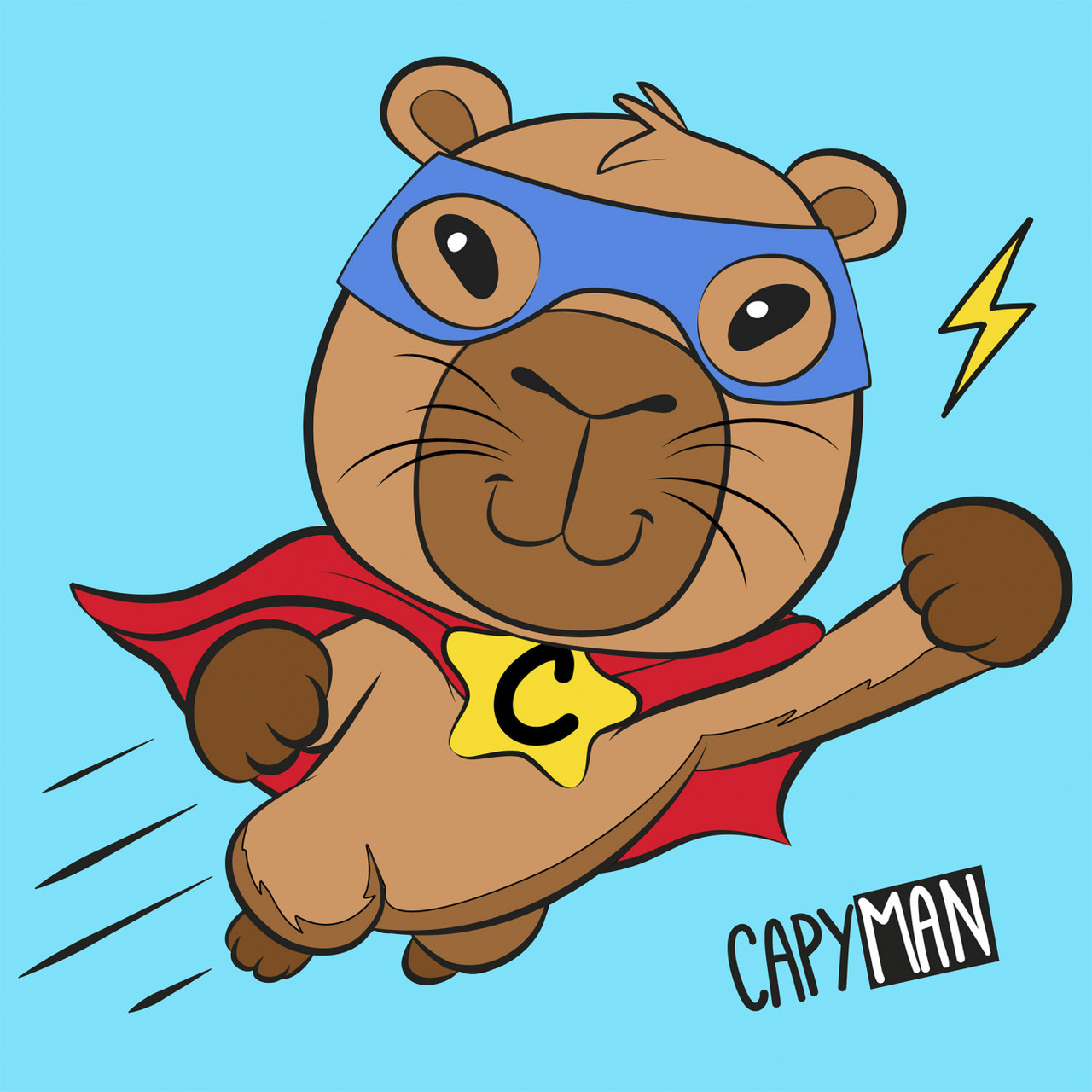 Картини по номерах "Капібара - Супермен" 25х25см 955477 Santi