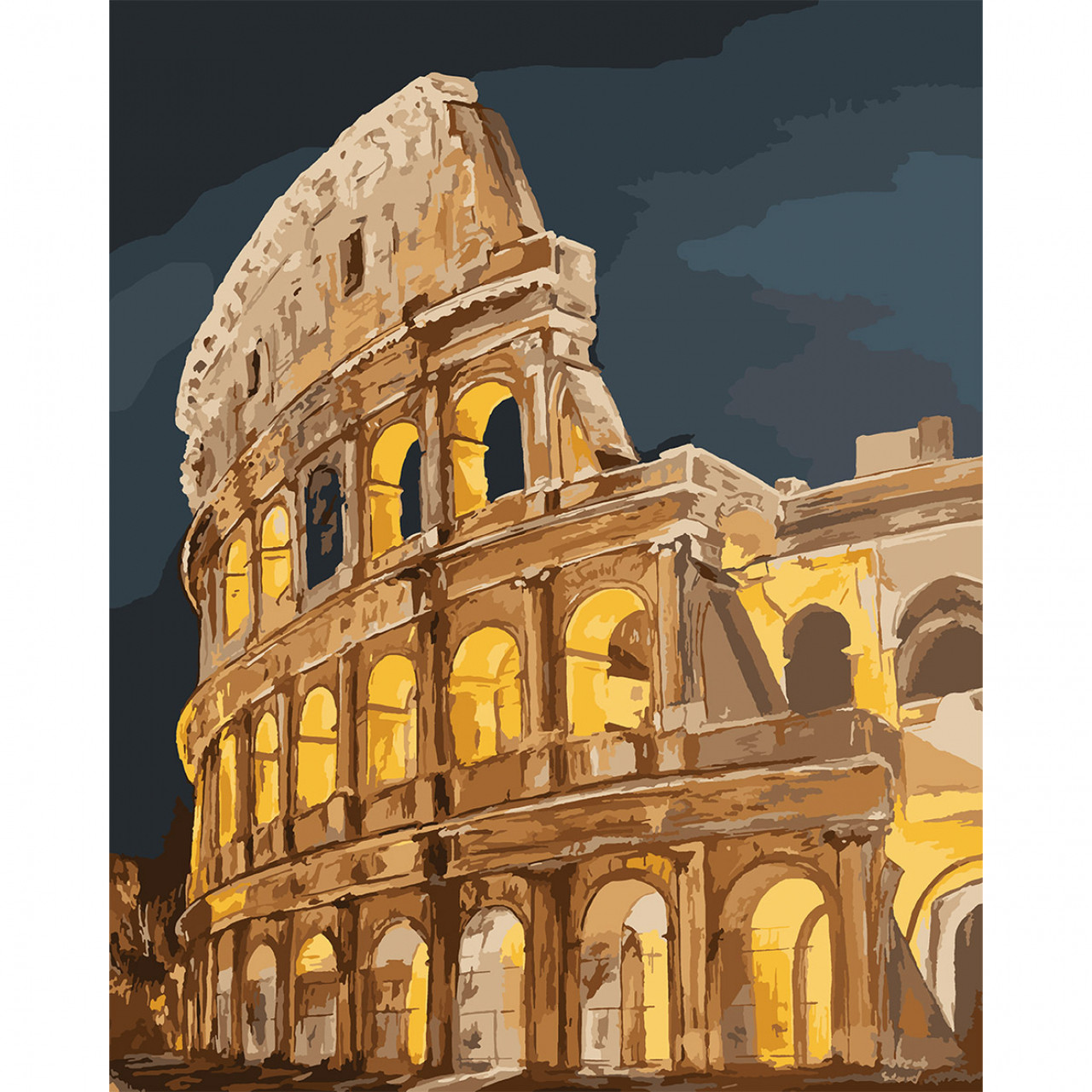 Картини по номерах "Колізей" 40х50см,LED підсвітка 955073 Santi (368-3)