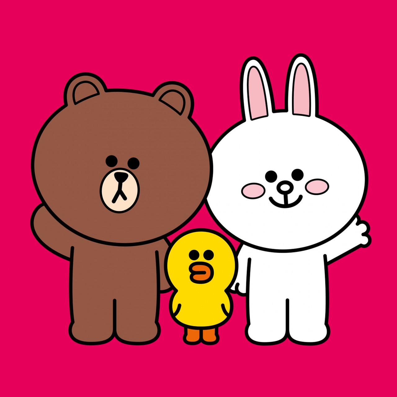 Картини по номерах "Лайн Френдс. Браун, Саллі та Коні" 25х25см, полотно кольорове 955015 Santi