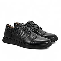 Туфлі чоловічі Bumer (Україна) шкіряні чорні весняні демі сезон із шнурівкою 20, фото 4