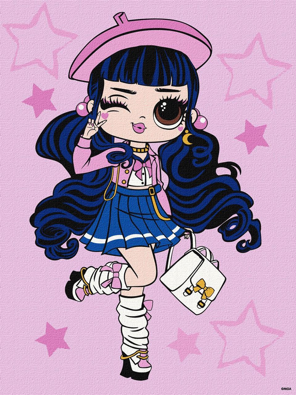 Картини по номерах акрил для дітей "L.O.L. Surprise! O.M.G. Tweens Aya Cherry" 30х40см KHO6283 Ідейка