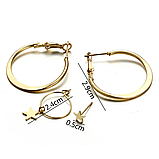 Сережки зірочки 3 пари зірка місяць комплект сережок золотисті, фото 2