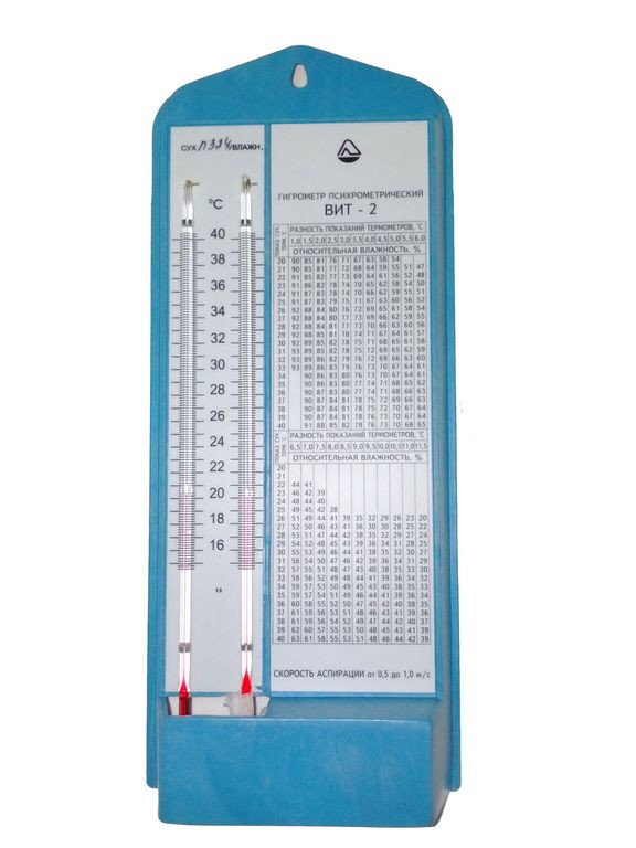 Гигрометр психрометрический ВИТ-2 (для измерения относительной влажности воздуха и температуры ) - фото 1 - id-p476428144