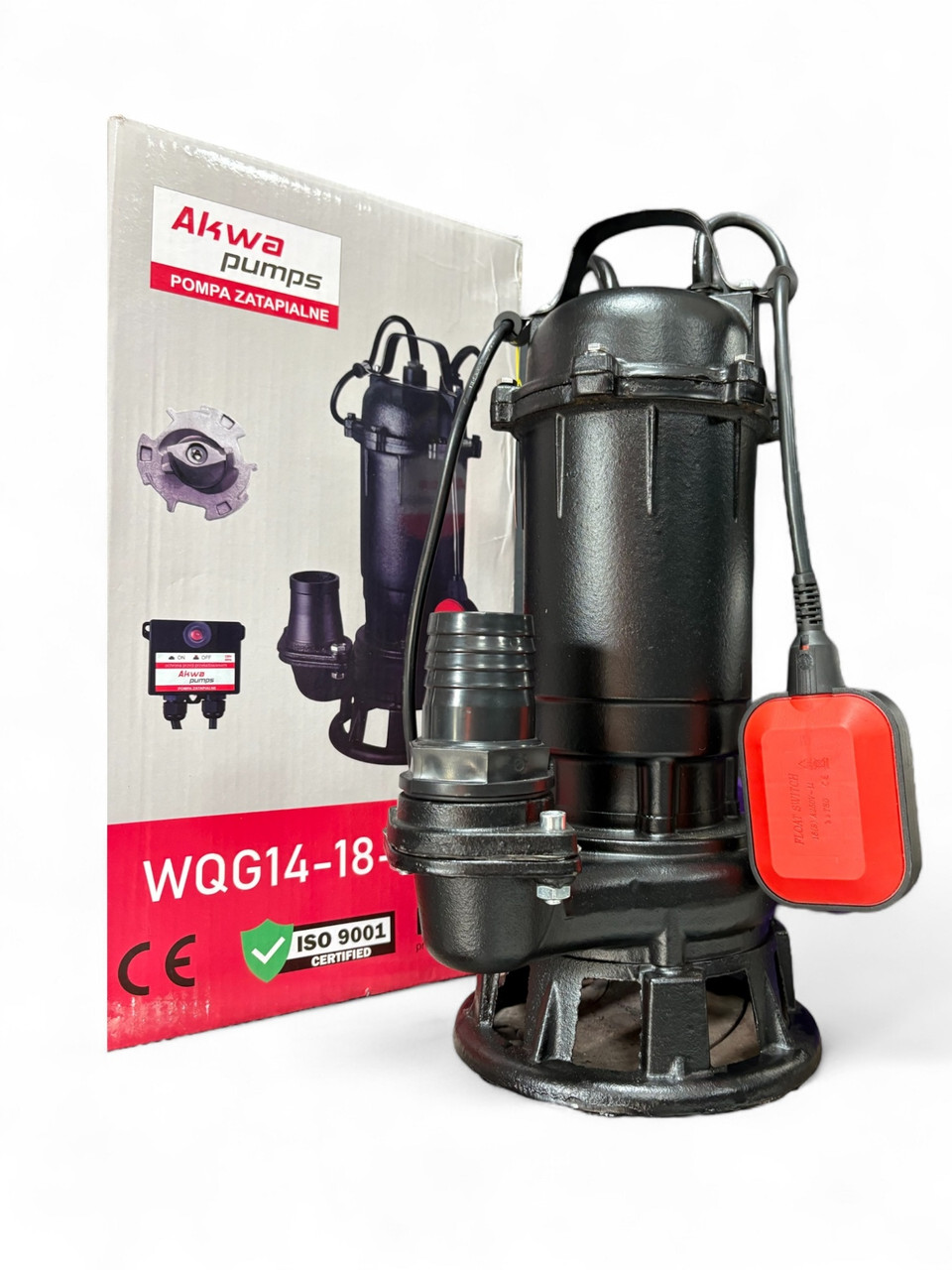 Насос фекальний з ріжучим механізмом Akwa Pump WQG 14-18 2.5 кВт Польша гарантія 3 роки