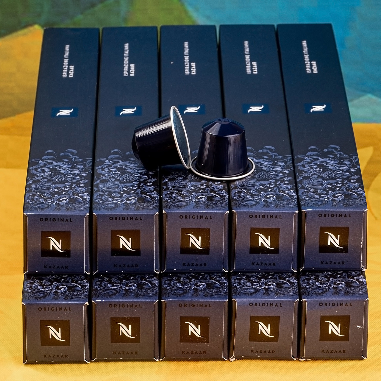 Набір 10 тубів кави в капсулах KAZAAR ( інтенсивна, насичена кава) Nespresso, Швейцарія (100 капсул), фото 1