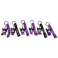 Брелок "Зайчик Kuromi Куромі" силіконовий 5.5см. 3170-8