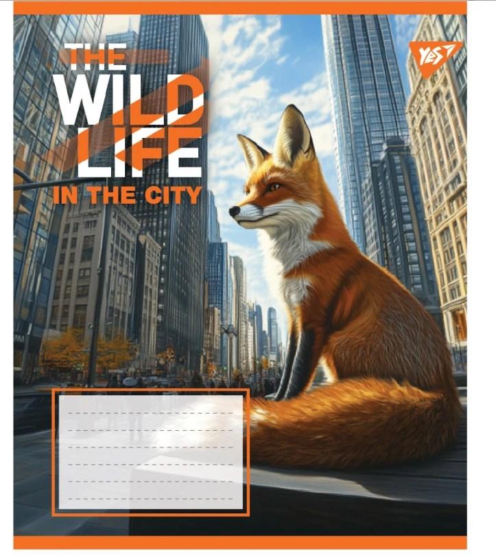 Зошит 48 аркушів клітинка YES The wild in the city 767768