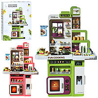 Кухня дитяча 100 см вода пар 91 предмет звуки готування мікрохвильовка продукти 938 А