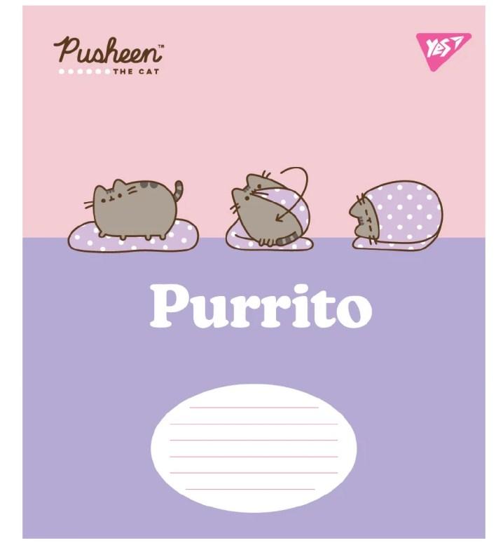 Зошит 12 аркушів  клітинка  YES Pusheen The Cat 767612