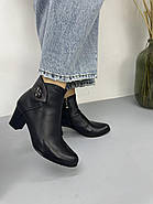 Ботильони жіночі Battine B459 чорні на каблуці 37, фото 6