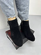 Ботильони жіночі Battine B467 замшевые чорні 37, фото 3