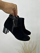 Ботильони жіночі Battine B467 замшевые чорні 37, фото 7