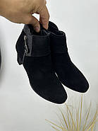 Ботильони жіночі Battine B467 замшевые чорні 37, фото 8