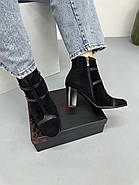 Ботильони жіночі Battine B470 замшевые на каблуке 37, фото 2