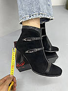 Ботильони жіночі Battine B470 замшевые на каблуке 37, фото 4