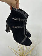 Ботильони жіночі Battine B470 замшевые на каблуке 37, фото 6