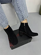 Ботильони жіночі Battine B474 замшевые на середньому каблуці 37, фото 3