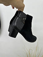 Ботильони жіночі Battine B474 замшевые на середньому каблуці 37, фото 6