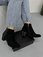 Ботильони жіночі Battine B475 шкіряні на середньому каблуці 37, фото 2