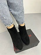 Ботильони жіночі Battine B475 шкіряні на середньому каблуці 37, фото 4