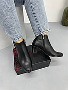 Ботильони жіночі Battine B475 шкіряні на середньому каблуці 37, фото 8