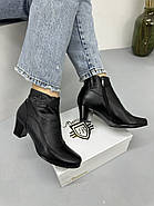 Ботильони жіночі Battine B485 осені шкіряні на каблуці 37, фото 2