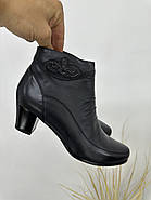 Ботильони жіночі Battine B482 шкіряні на середній каблуці 37, фото 6