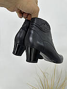 Ботильони жіночі Battine B482 шкіряні на середній каблуці 37, фото 7