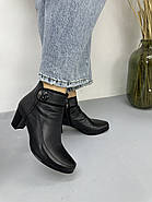 Ботильони жіночі Battine B486 шкіряні на середньому каблуці 37, фото 5