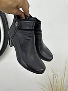 Ботильони жіночі Battine B486 шкіряні на середньому каблуці 37, фото 8