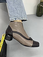 Ботильони жіночі Battine B466 шкіряні світлі на низькому каблуці 37, фото 5