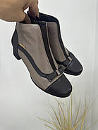 Ботильони жіночі Battine B466 шкіряні світлі на низькому каблуці 37, фото 7