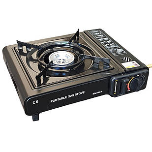 Портативна туристична газова плита в кейсі з перехідником — Portable Gas stove BDZ-155-A