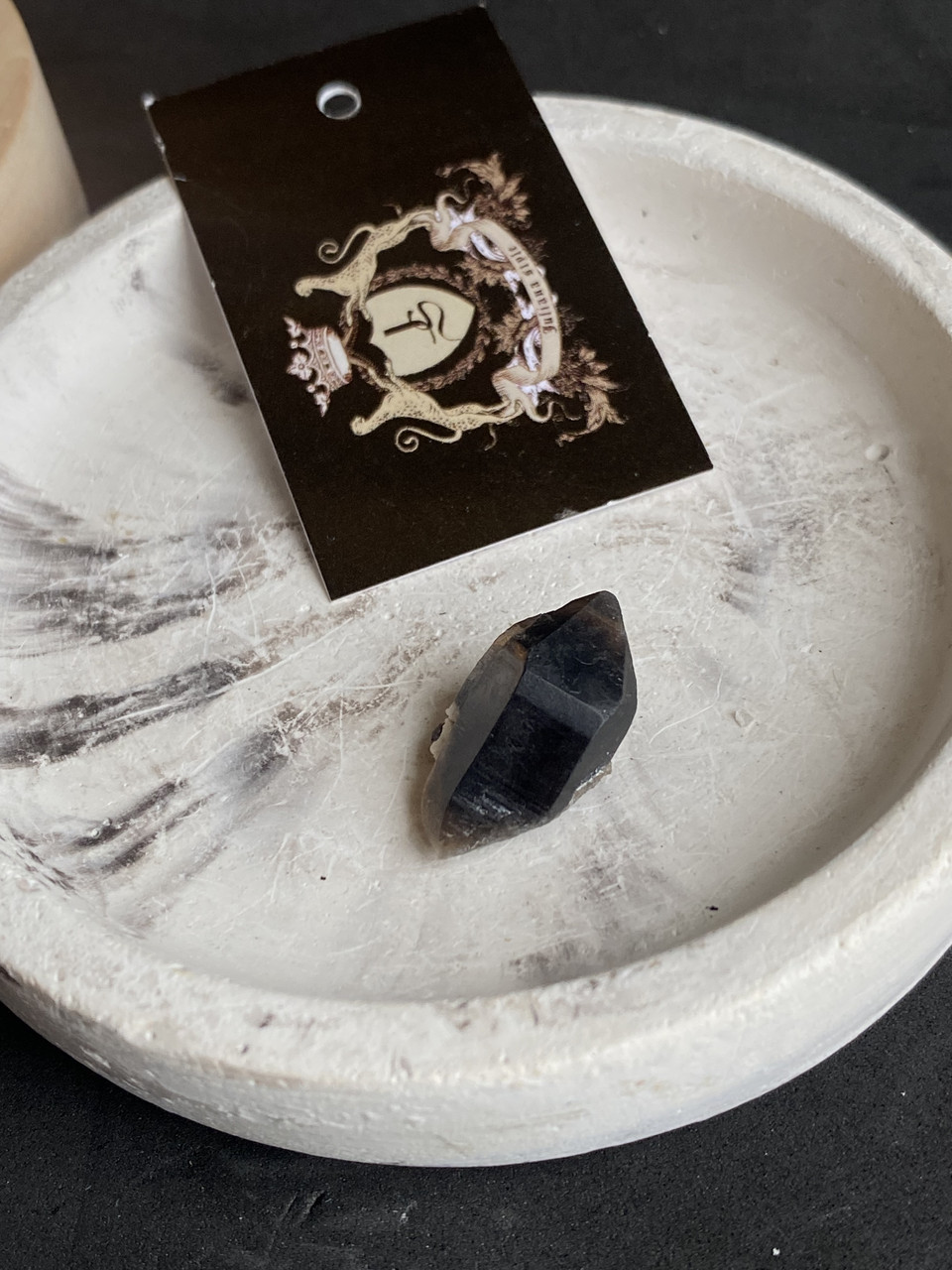 Моріон камінь натуральний 20*10*9 мм. кристал моріону необроблений. Україна, фото 1