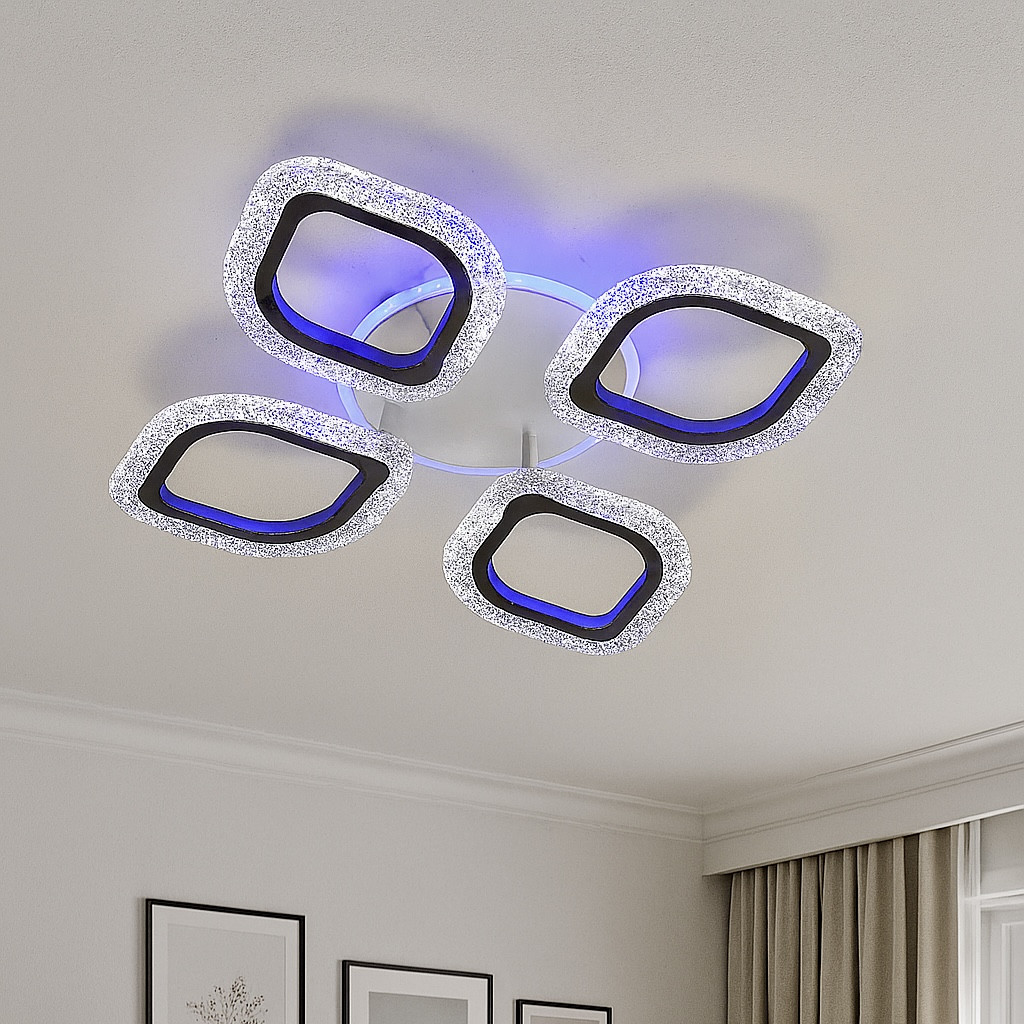 Люстра 15 м² світлодіодна Led з пультом 70 Вт (V K39207/4-TL WT), фото 1