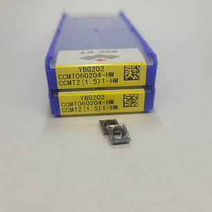 CCMT060204-HM YBG202 ZCC.CT (Сталь) Твердосплавна пластина, фото 1