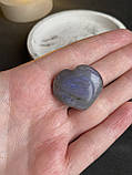 Лабрадор серце камінь без оправи лабрадор кабошон натуральний лабрадор спектроліт камінь 29*27*12 мм. Індія., фото 4