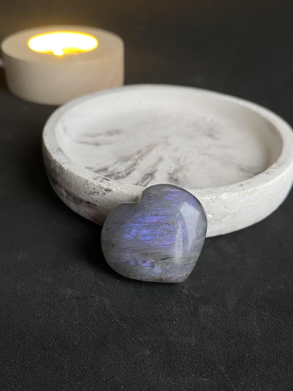 Лабрадор серце камінь без оправи лабрадор кабошон натуральний лабрадор спектроліт камінь 29*27*12 мм. Індія., фото 1