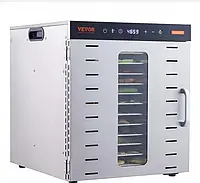 Vevor SS10X 1000 Вт Дегідратор сушарка для фруктів овочів м'яса грибів, фото 5