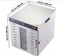 Vevor SS10X 1000 Вт Дегідратор сушарка для фруктів овочів м'яса грибів, фото 8