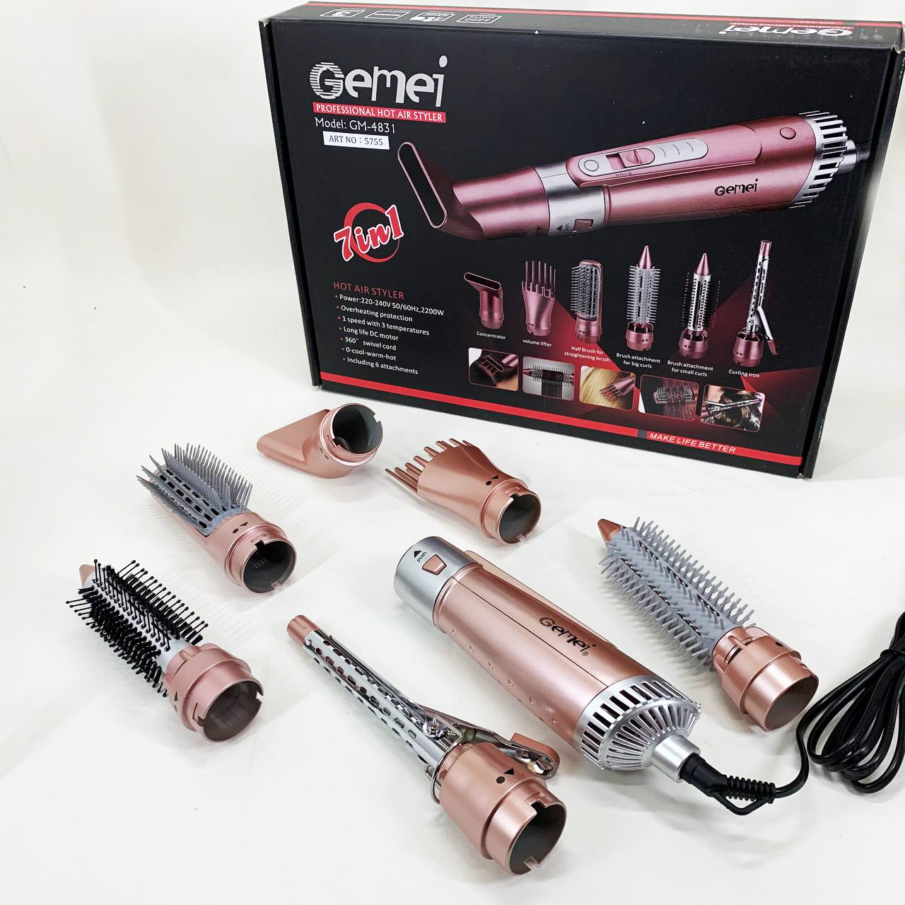 Класичний фен для волосся GEMEI GM-4831, Фен для здоров'я волосся Стайлер YD-80, фото 1