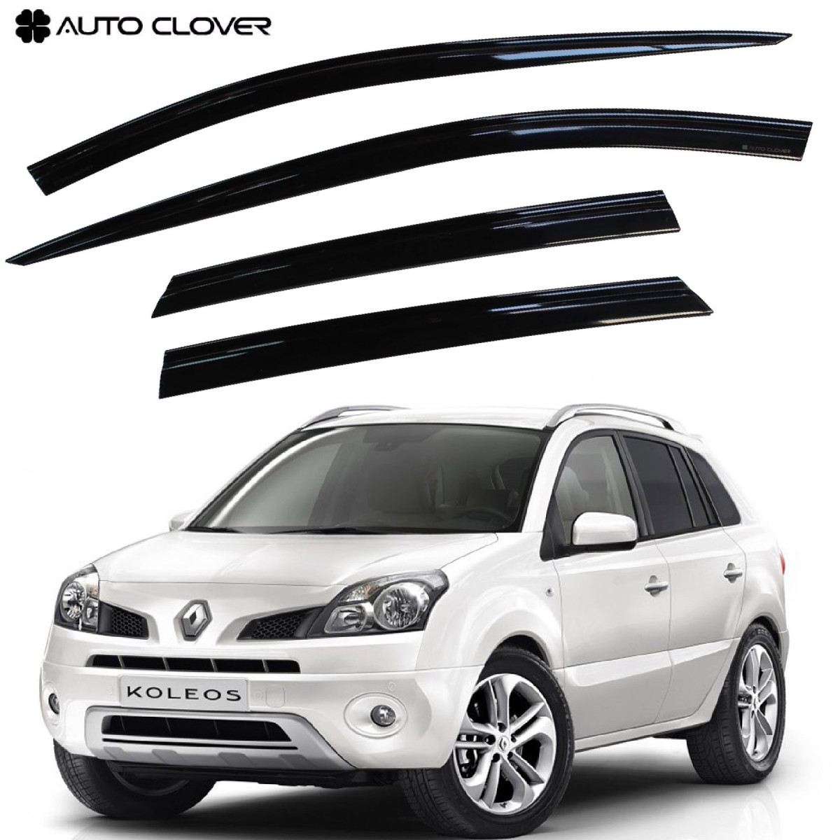 Дефлектори вікон вітровики для Renault Kaleos 2008- 4 шт (Auto Clover), фото 1