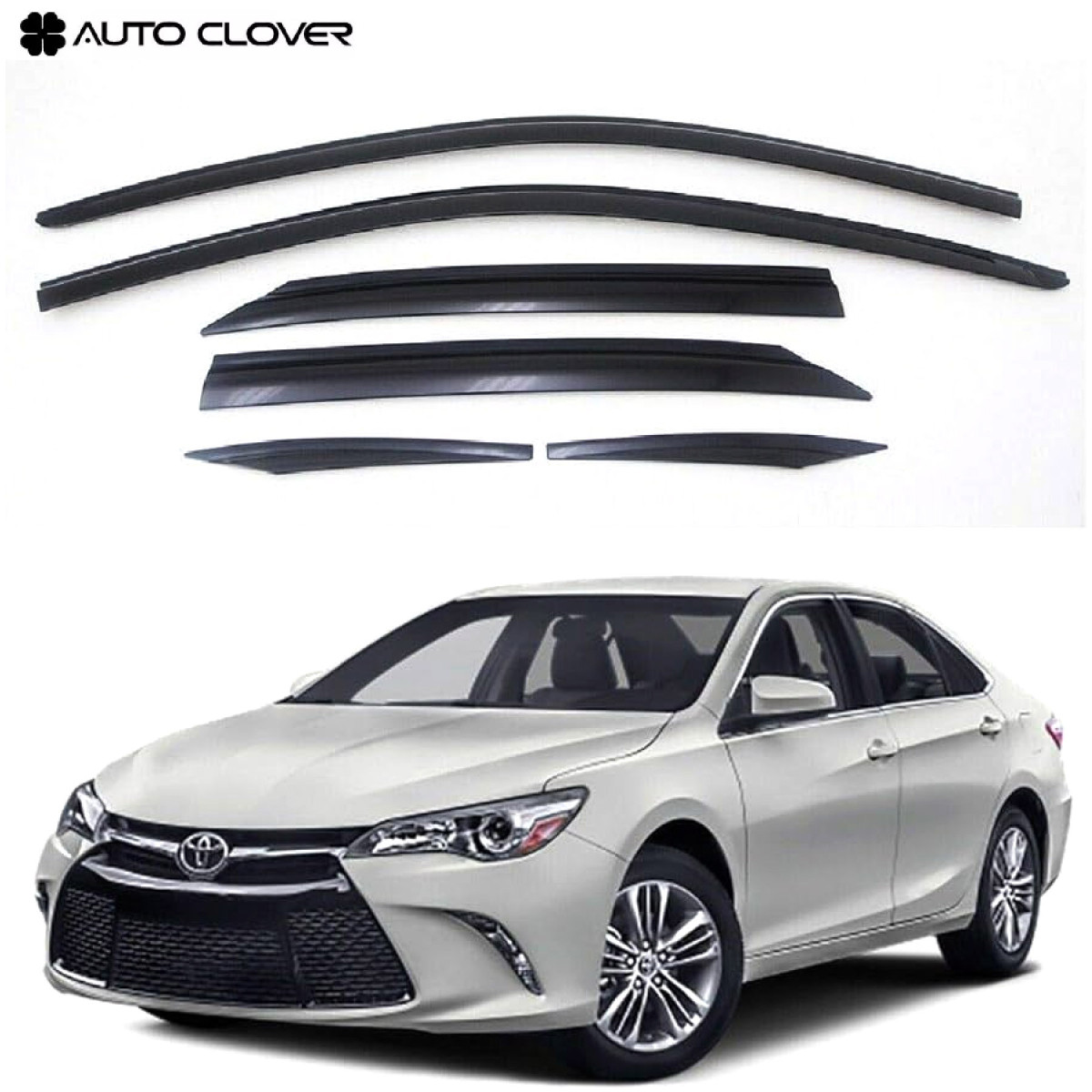 Дефлектори вікон вітровики до Toyota Camry V55 USA 2015-2017 6 шт (Auto Clover) AC D046, фото 1