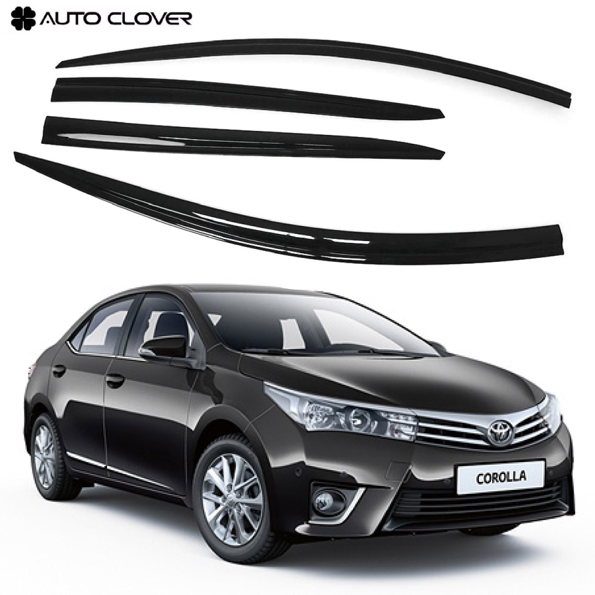 Дефлектори вікон ветровики для Toyota Corolla 2012-2019 4 шт (Auto Clover) AC D015, фото 1